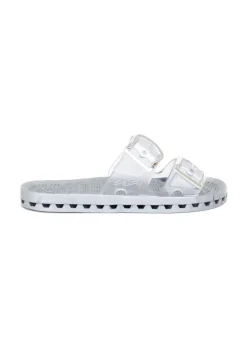Sensi Kids Jelly Sandalo Argento Doppia Fascia per Bambine