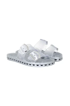 Sensi Kids Jelly Sandalo Argento Doppia Fascia per Bambine