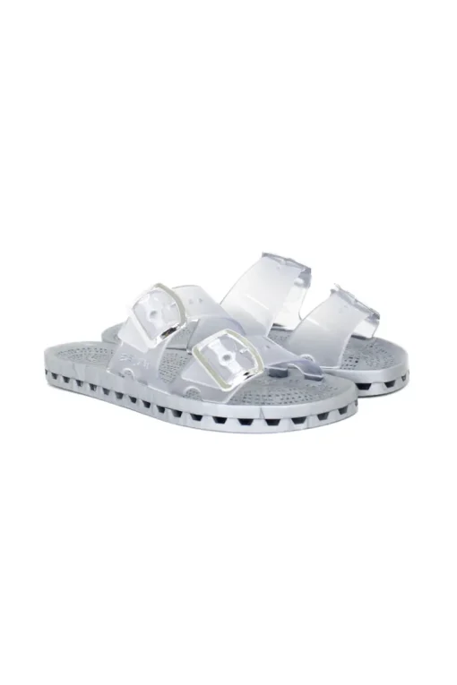 Sensi Kids Jelly Sandalo Argento Doppia Fascia per Bambine