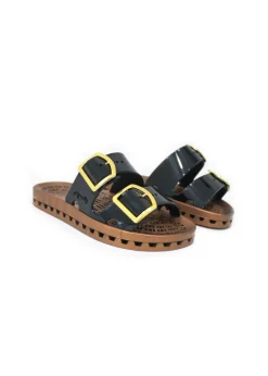 Sensi Kids Prestige Sandalo Nero Doppia Fascia per Bambini