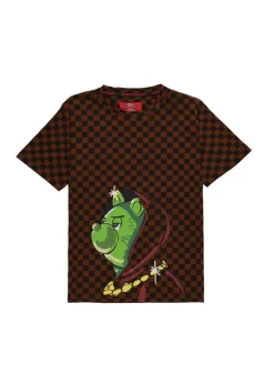 Sprayground Kids T-shirt Marrone Green Bear Face per Bambini