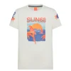 Sun68 Kids T-shirt Bianca/Arancione con Stampa Logo per Bambini