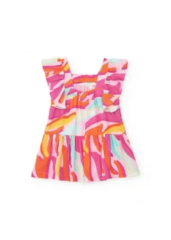 Tuc Tuc Abito Fucsia Multicolor per Neonate