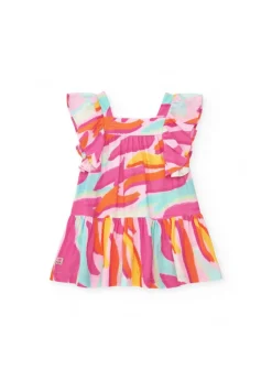 Tuc Tuc Abito Fucsia Multicolor per Neonate