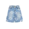 Tuc Tuc Bermuda Denim con Fiori per Neonate