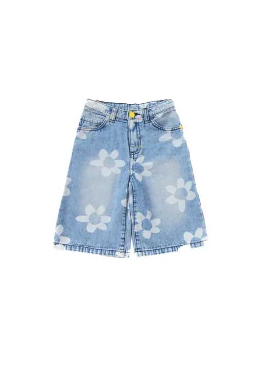Tuc Tuc Bermuda Denim con Fiori per Neonate