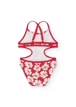 Tuc Tuc Costume Monokini Bianco/Rosso per Neonate