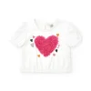 Tuc Tuc T-shirt Bianca con Cuore per Neonate