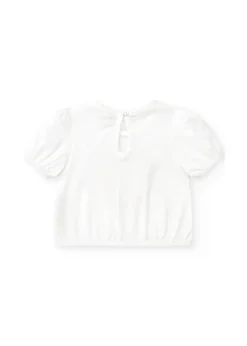 Tuc Tuc T-shirt Bianca con Cuore per Neonate