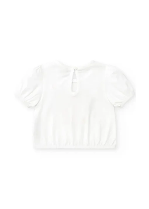 Tuc Tuc T-shirt Bianca con Cuore per Neonate