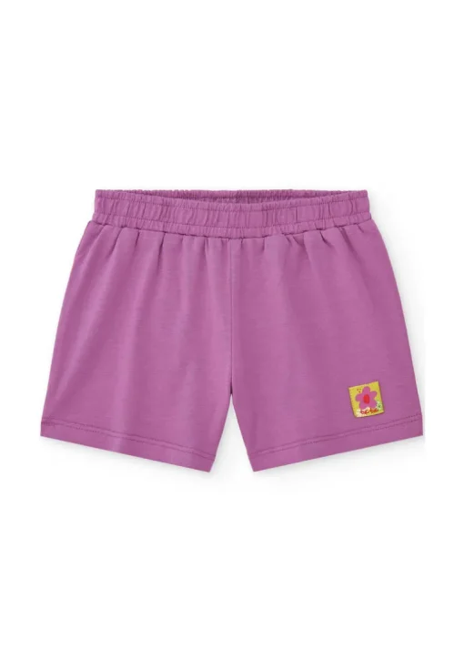 Tuc Tuc T-shirt Verde con Shorts Viola per Neonate