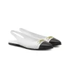 Twinset Ballerina Bianca a Punta con Oval T per Bambine