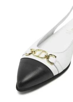 Twinset Ballerina Bianca a Punta con Oval T per Bambine