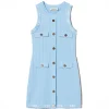 Twinset Kids Abito Celeste con Logo per Bambine