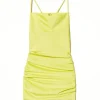 Twinset Kids Abito Giallo Drappeggiato per Bambine