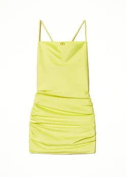 Twinset Kids Abito Giallo Drappeggiato per Bambine