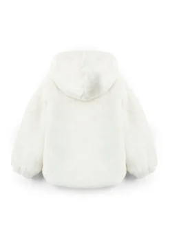 Twinset Kids Bomber Bianco in Pelliccia per Bambine