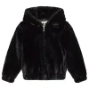 Twinset Kids Bomber Nero in Pelliccia per Bambine