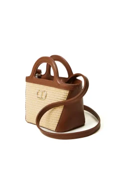 Twinset Kids Borsa a Tracolla Effetto Paglia per Bambine