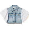 Twinset Kids Giubbino Jeans con Ricamo per Bambine
