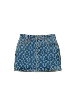 Twinset Kids Gonna Denim Logo All Over per Bambine