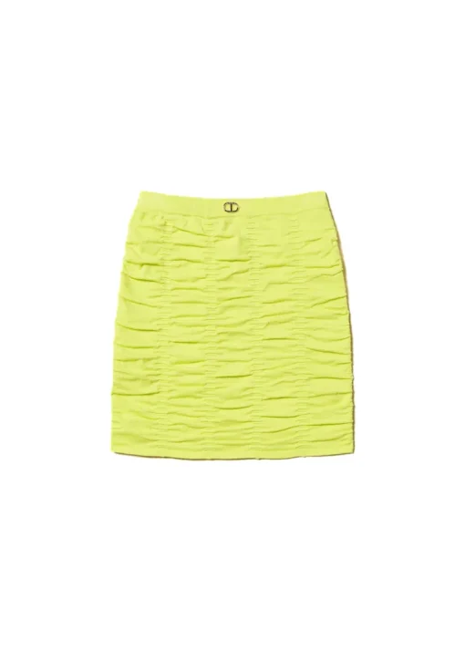 Twinset Kids Gonna Gialla con Logo per Bambine