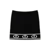 Twinset Kids Gonna Nera in Maglia con Logo Jacquard per Bambine