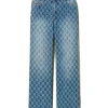 Twinset Kids Jeans con Oval T All Over per Bambine