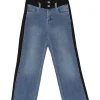 Twinset Kids Jeans Denim con Inserti per Bambine