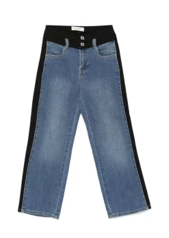 Twinset Kids Jeans Denim con Inserti per Bambine