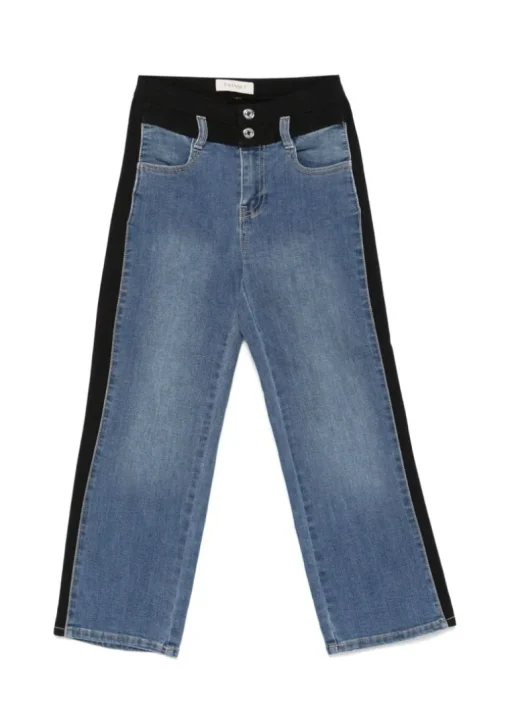 Twinset Kids Jeans Denim con Inserti per Bambine