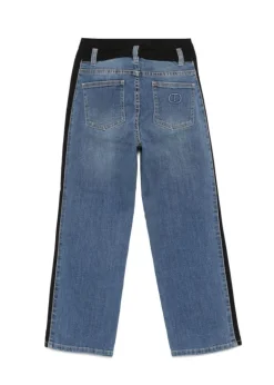 Twinset Kids Jeans Denim con Inserti per Bambine