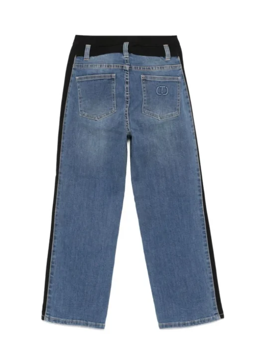Twinset Kids Jeans Denim con Inserti per Bambine