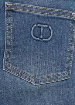 Twinset Kids Jeans Denim con Inserti per Bambine