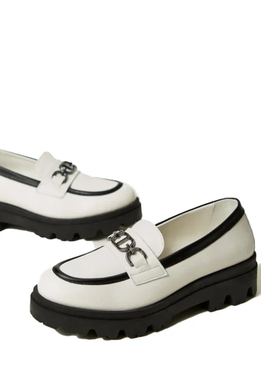 Twinset Kids Mocassino Bianco per Bambine
