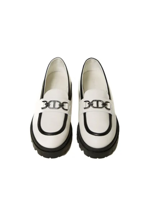 Twinset Kids Mocassino Bianco per Bambine