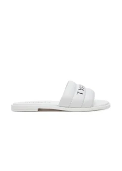 Twinset Kids Sandalo Bianco con Logo per Bambine