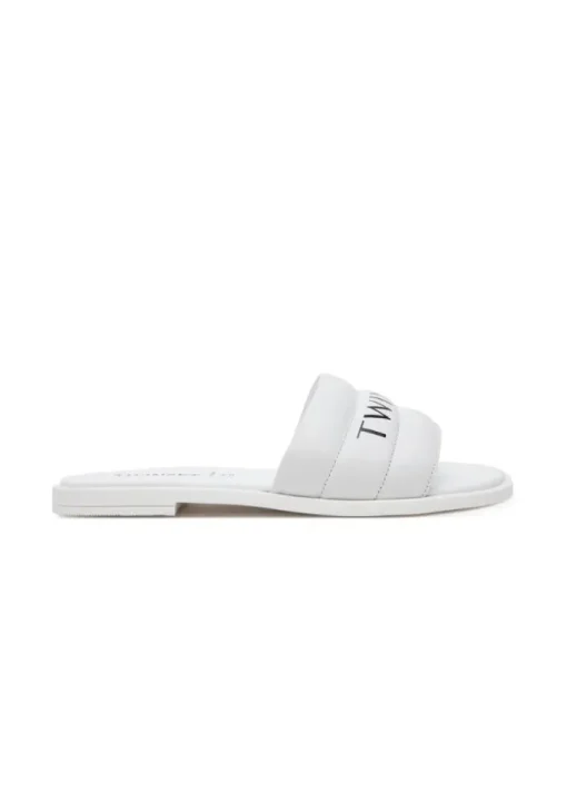 Twinset Kids Sandalo Bianco con Logo per Bambine