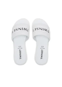 Twinset Kids Sandalo Bianco con Logo per Bambine