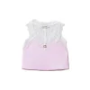 Twinset Kids Top Bianco/Viola con Pizzo per Bambine