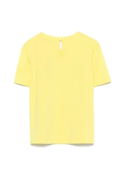 Twinset Kids T-Shirt Giallo Fluo con Placca per Bambine