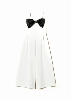 Twinset Kids Tuta Bianca con Fiocco per Bambine