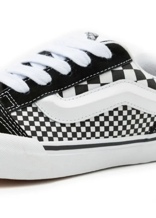 Vans Kids Knu Skool Checker Nero/Bianco per Bambini