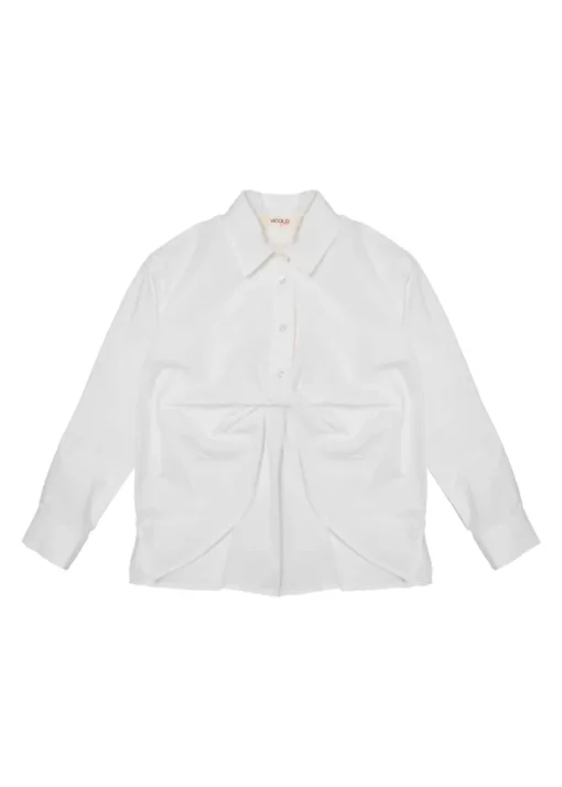 Vicolo Kids Camicia Bianca Arricciata per Bambine