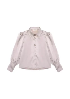 Vicolo Kids Camicia Panna Satin per Bambine