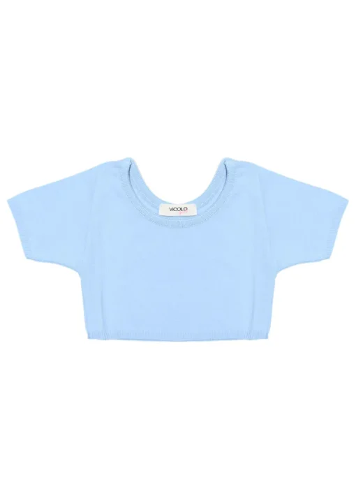 Vicolo Kids Crop Top Celeste per Bambine