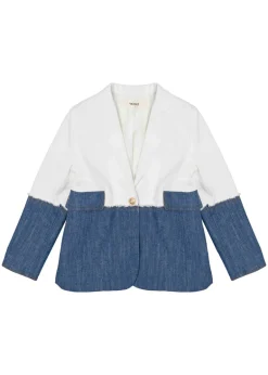 Vicolo Kids Giacca Blazer Panna Denim per Bambine