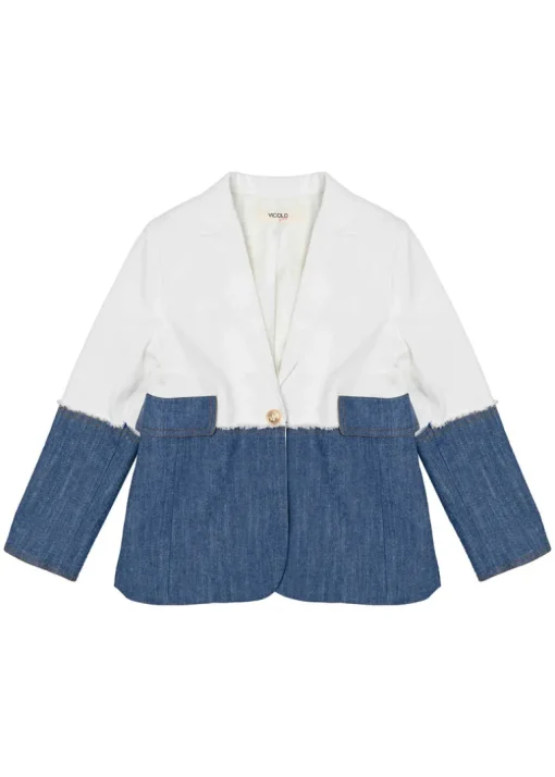 Vicolo Kids Giacca Blazer Panna Denim per Bambine