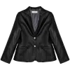 Vicolo Kids Giacca Blazer Nera Ecopelle per Bambine
