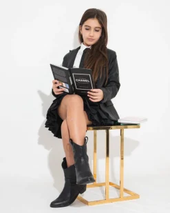 Vicolo Kids Giacca Blazer Nera Ecopelle per Bambine
